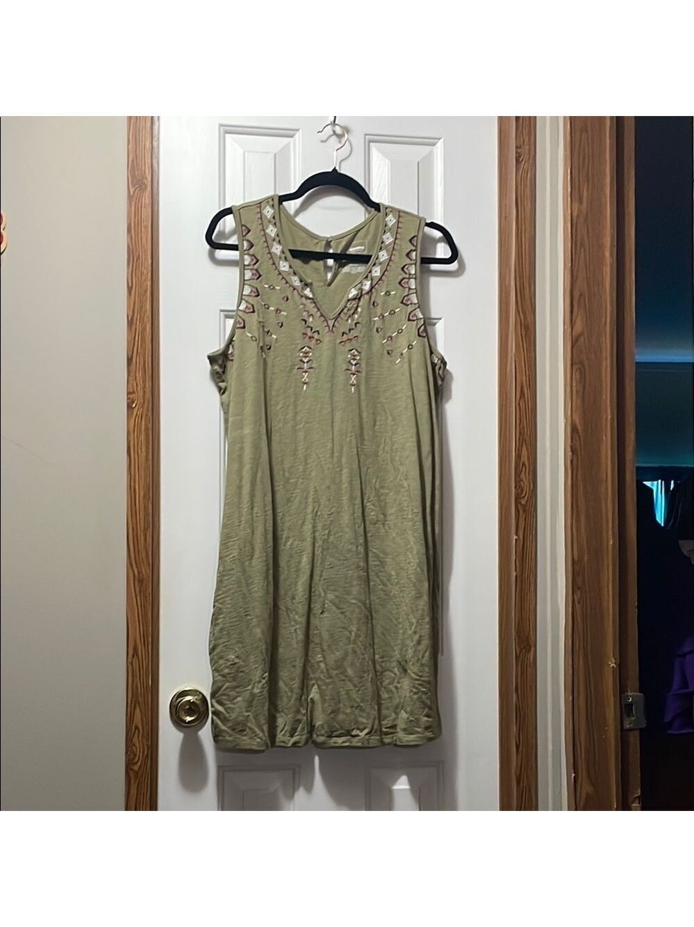 Sonoma Green Sleeveless Crew Neck Tunic